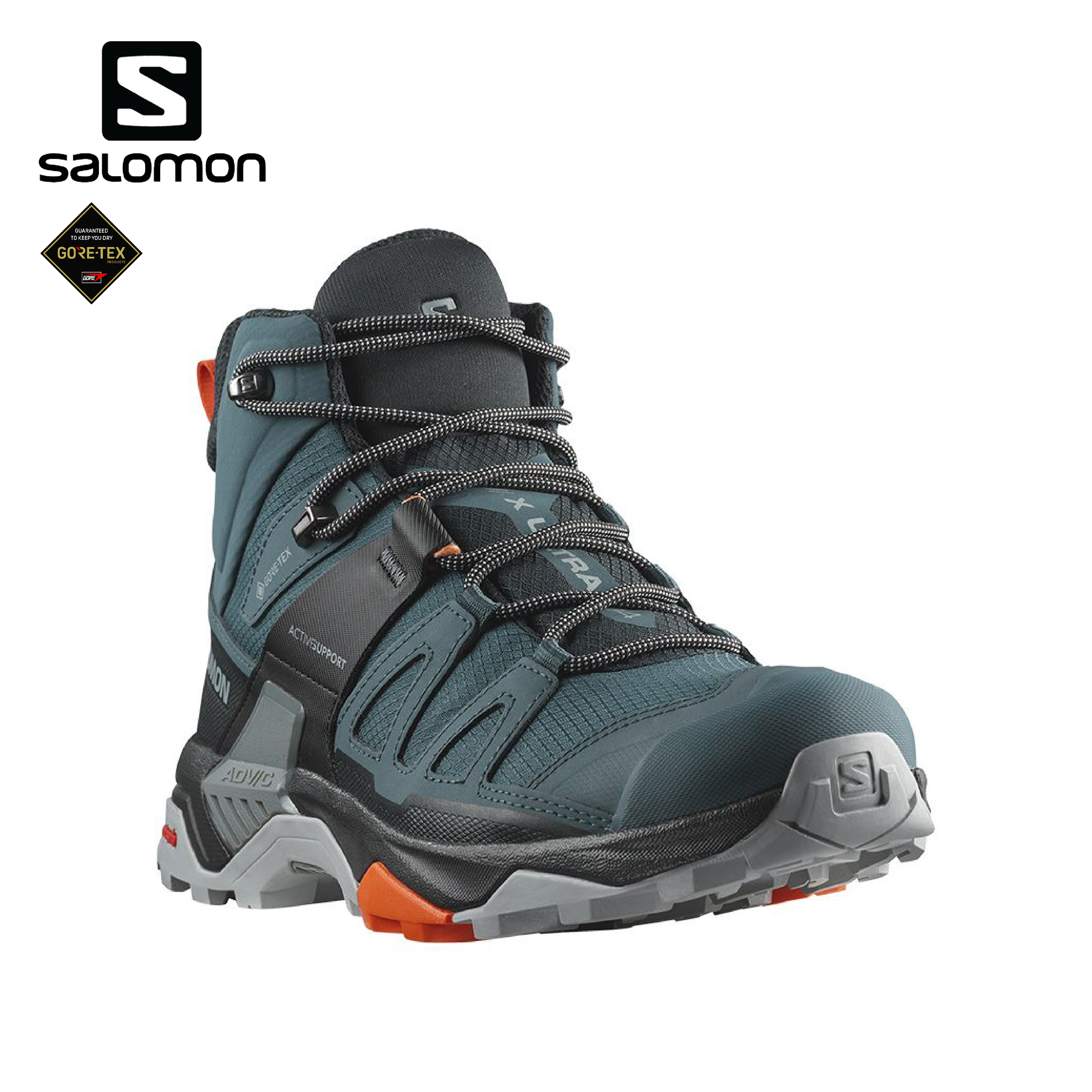 Salomon X ULTRA 4 Goretex 中筒登山鞋 男款 觀星藍 33SL473526