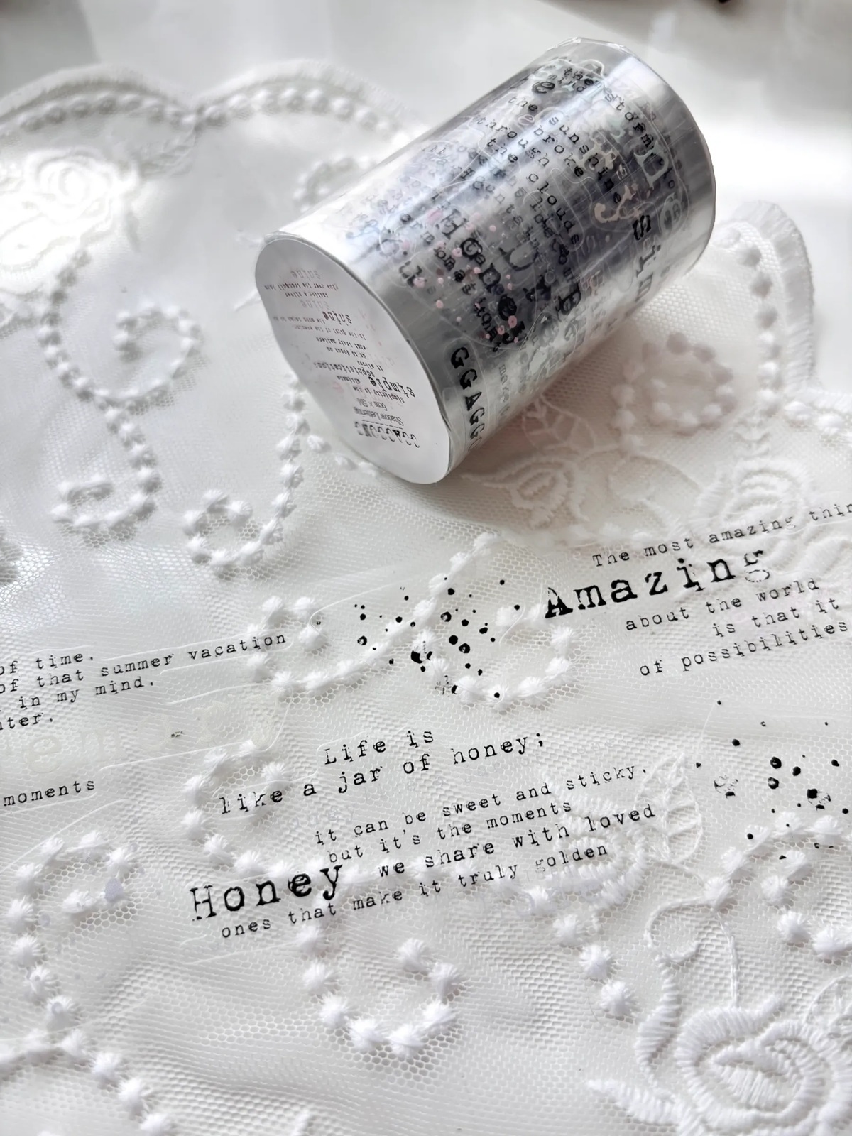 韓國 ggaggong．刻字 6cm割型亮面PET/日本和紙膠帶 <只有整捲>