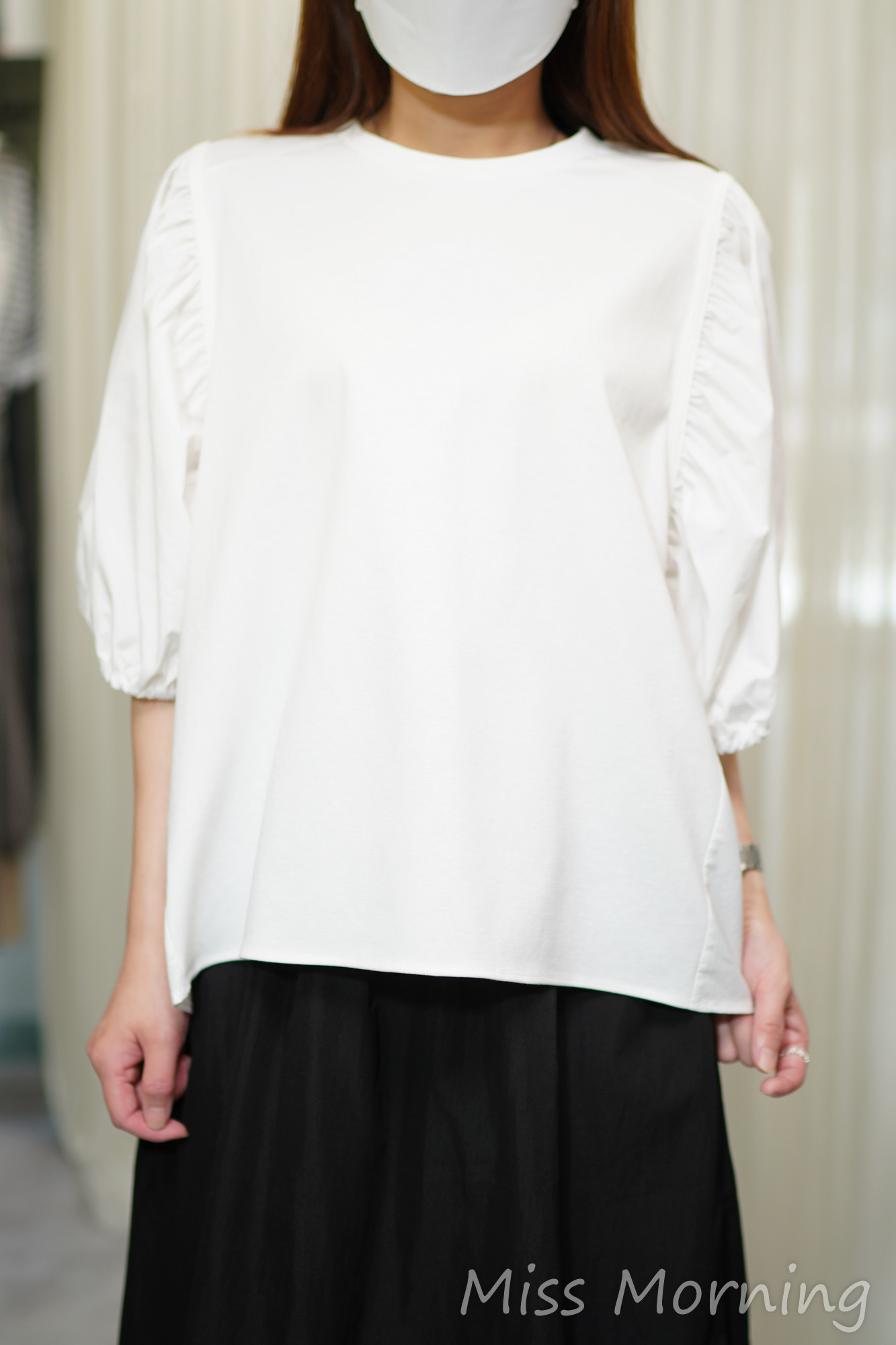 泡泡袖上衣(14571)