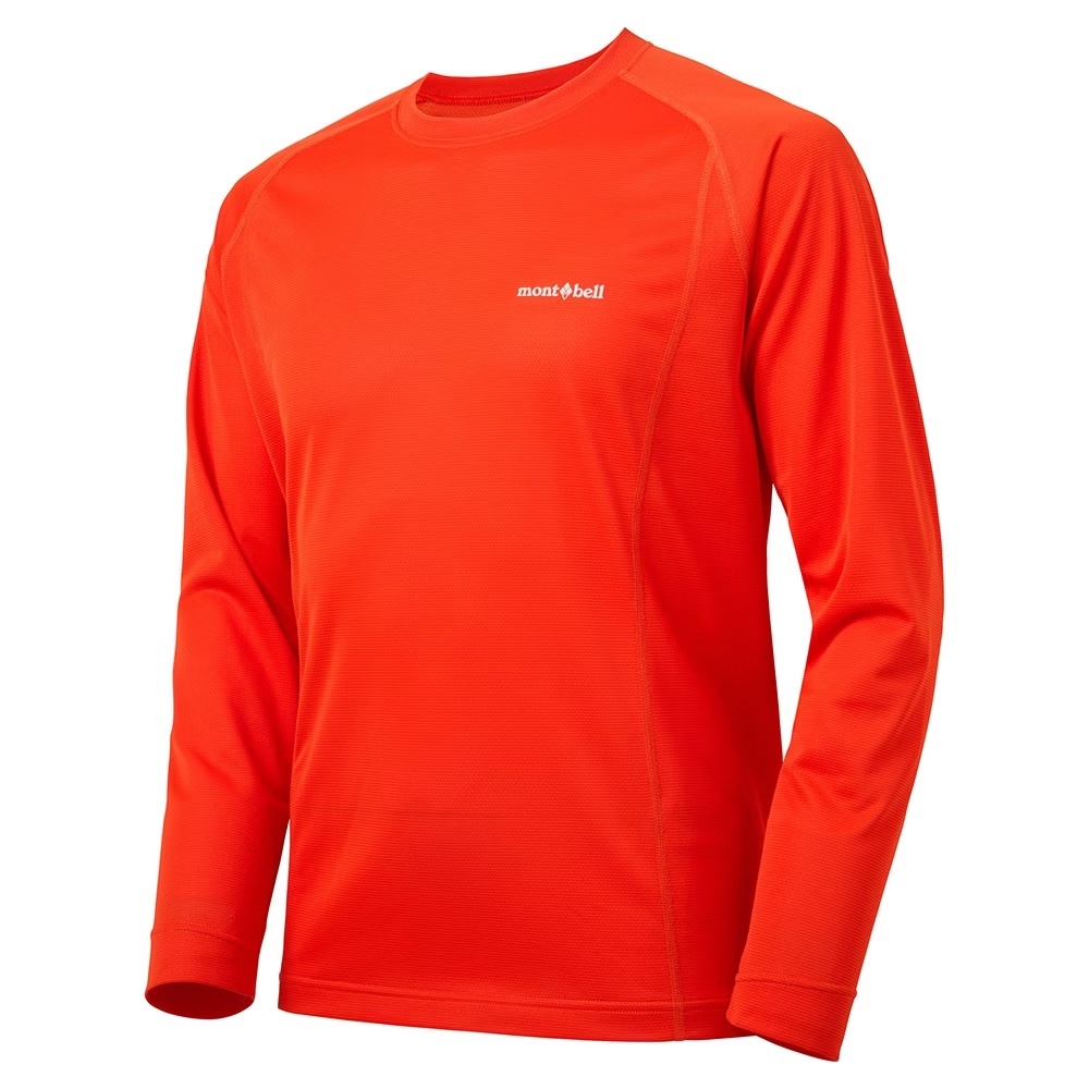 Mont-bell Wickron Cool Long Sleeve T Men's 男款 長袖排汗衣 圓領快乾排汗衣 1114629-OG 橘 [HappyOutdoor]
