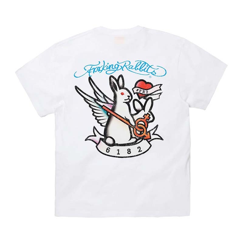 #FR2 Rabbits Tattoo Garment Dye T-shirt White 短袖 白色 FRC3690-WE [台灣現貨]