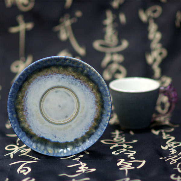 【鹿港窯】陶瓷琉璃耳-對杯【金邊紫砂】