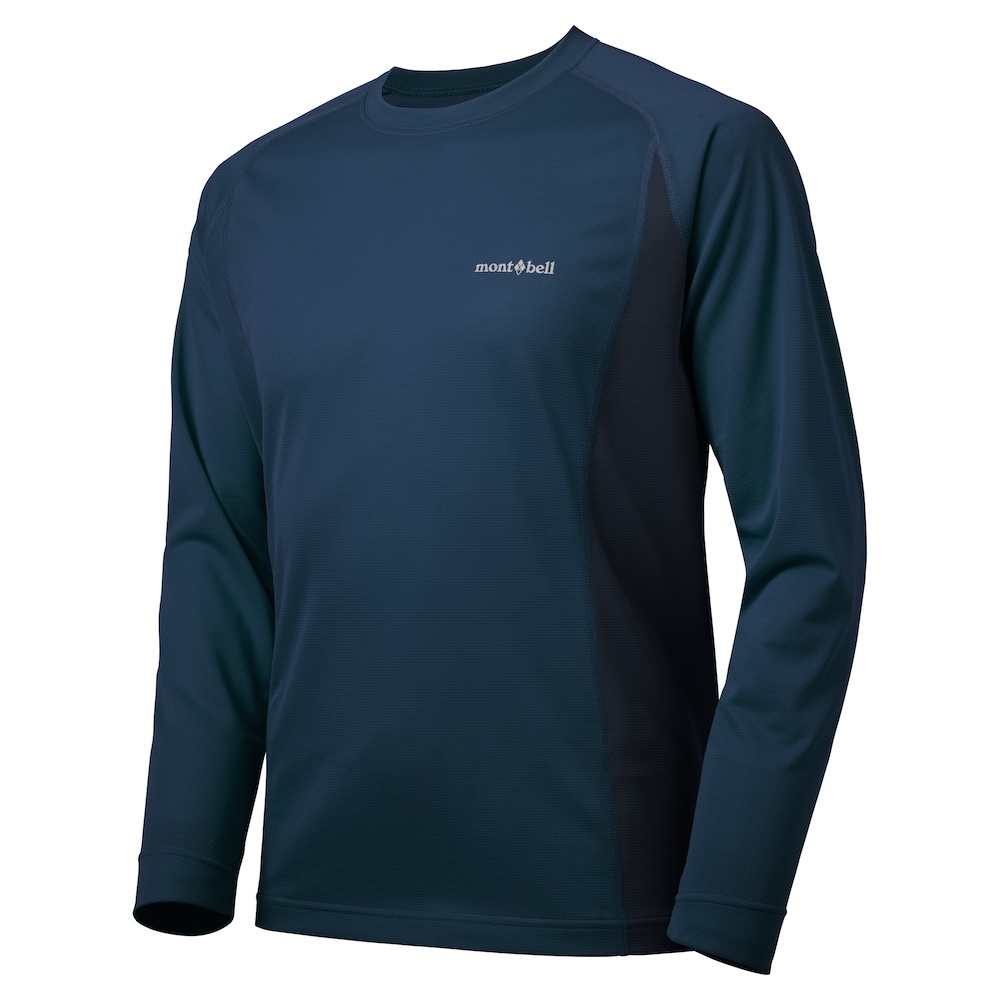 Mont-bell Wickron Cool Long Sleeve T Men's 男款 長袖排汗衣 圓領快乾排汗衣 1114629-NV25 海軍藍 [HappyOutdoor]