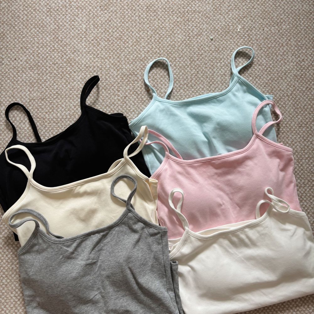 沁涼粉嫩圓領背心-6色 bra-top純棉背心(現貨)