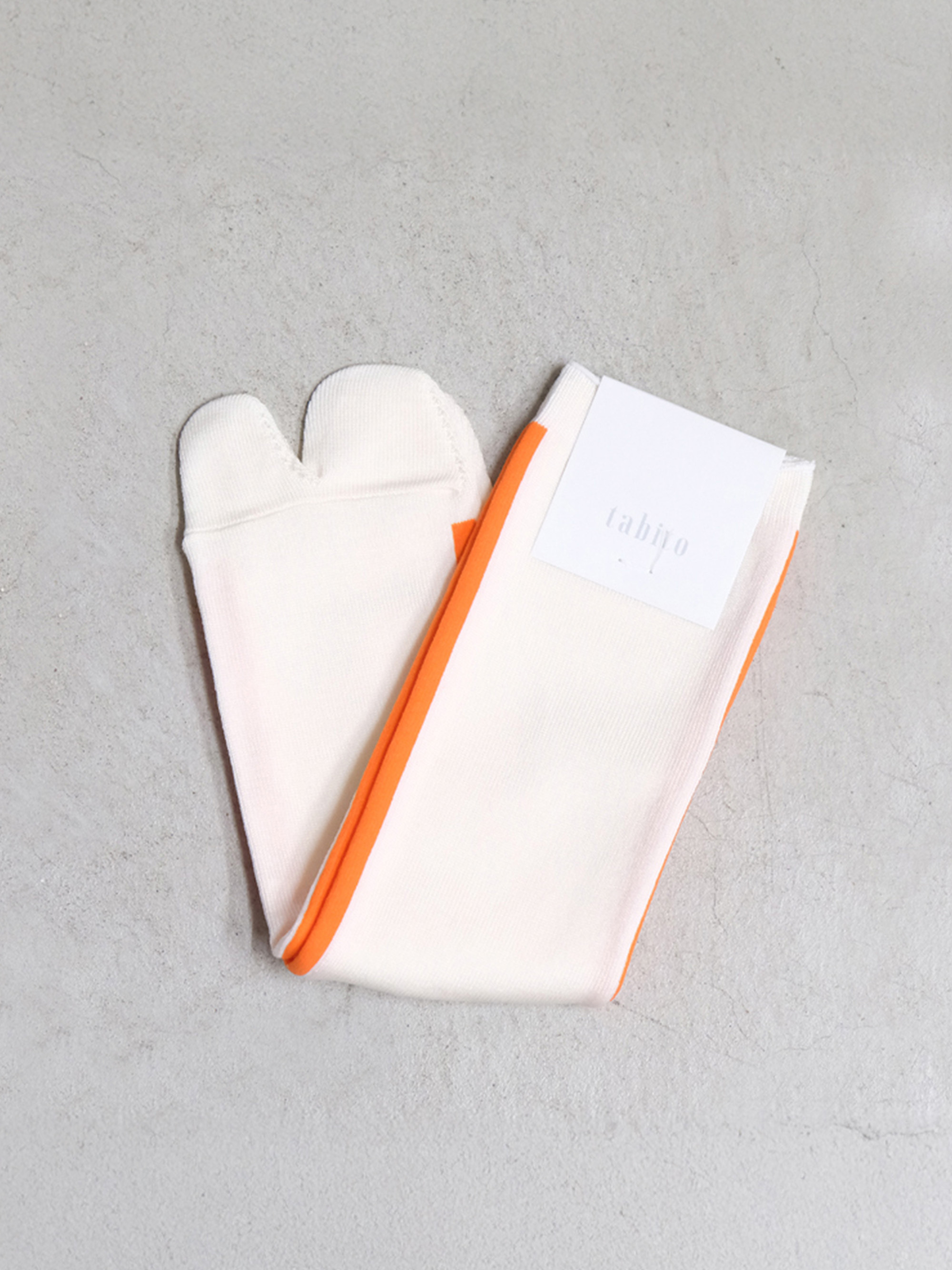 TABITO TABI LINE SOCKS NATUREL ORANGE分趾襪