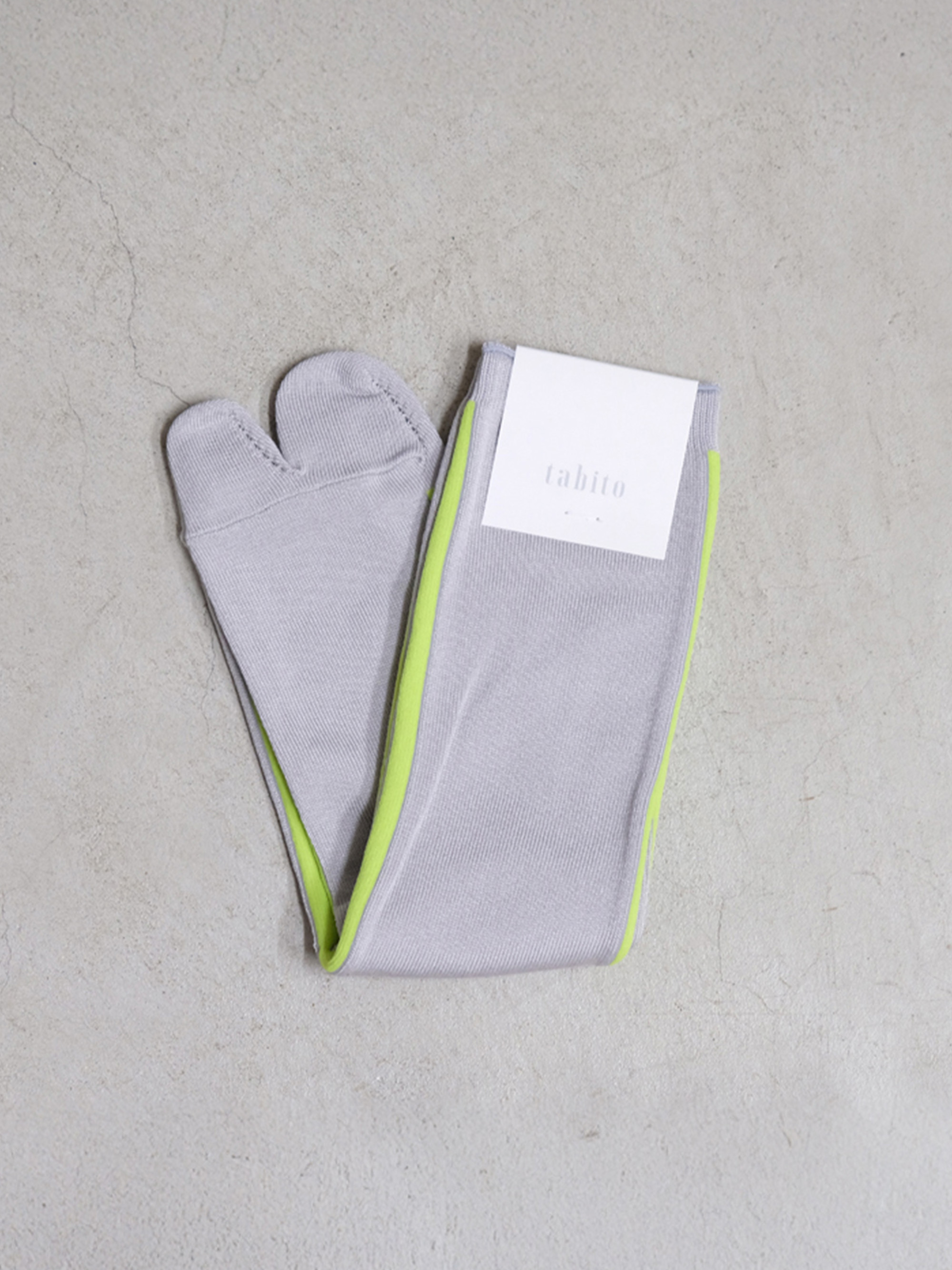 TABITO TABI LINE SOCKS GREY YELLOW 分趾襪
