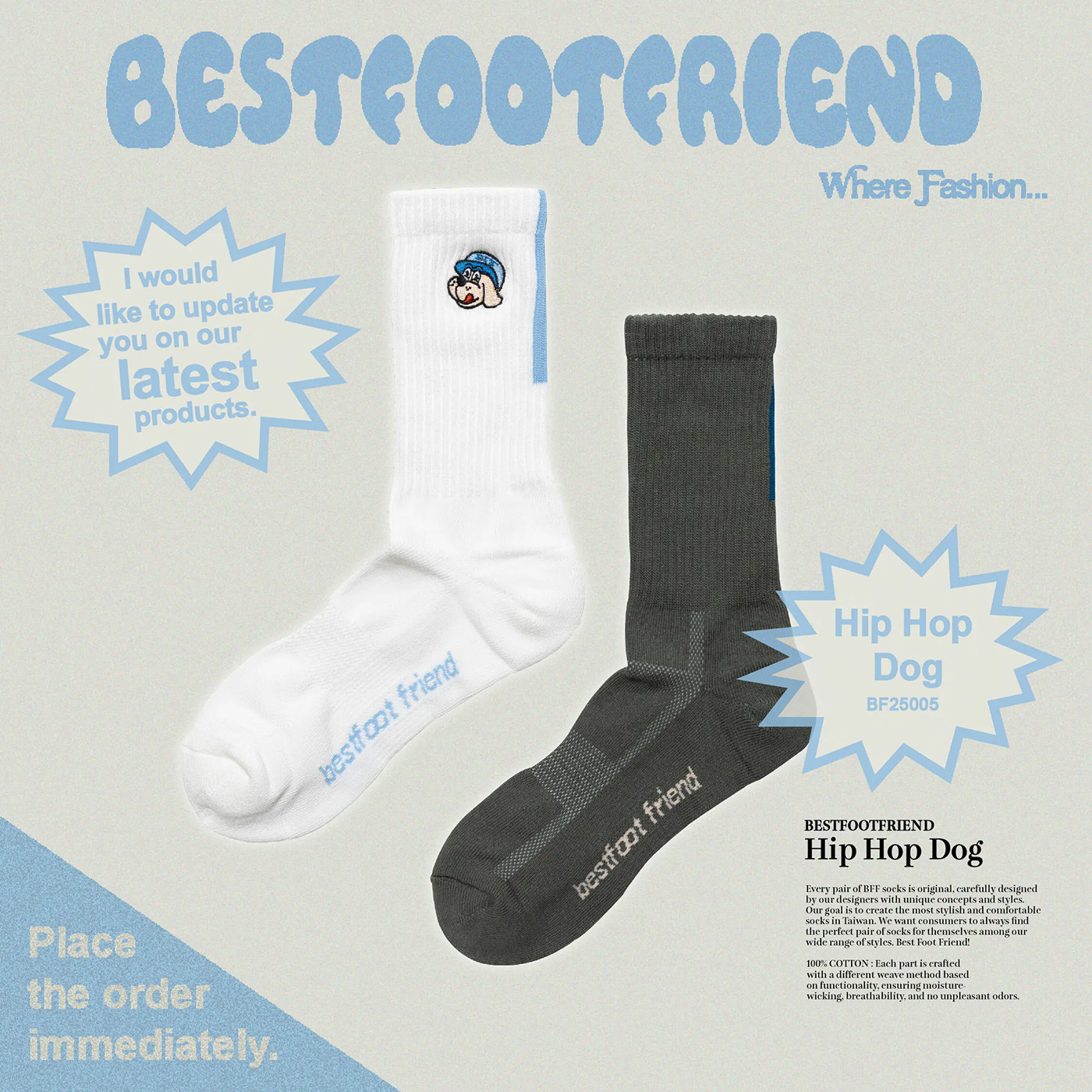 BFF Best foot friend Hop Dog【BF25005】