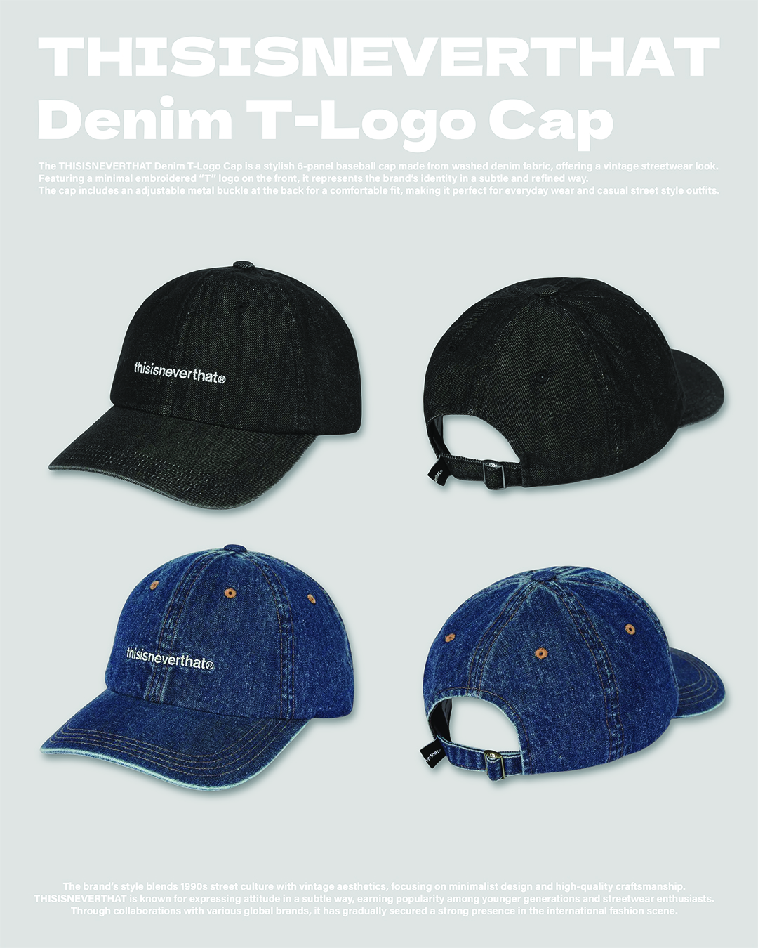 #韓國連線預購 THISISNEVERTHAT 復古 丹寧 老帽 兩色