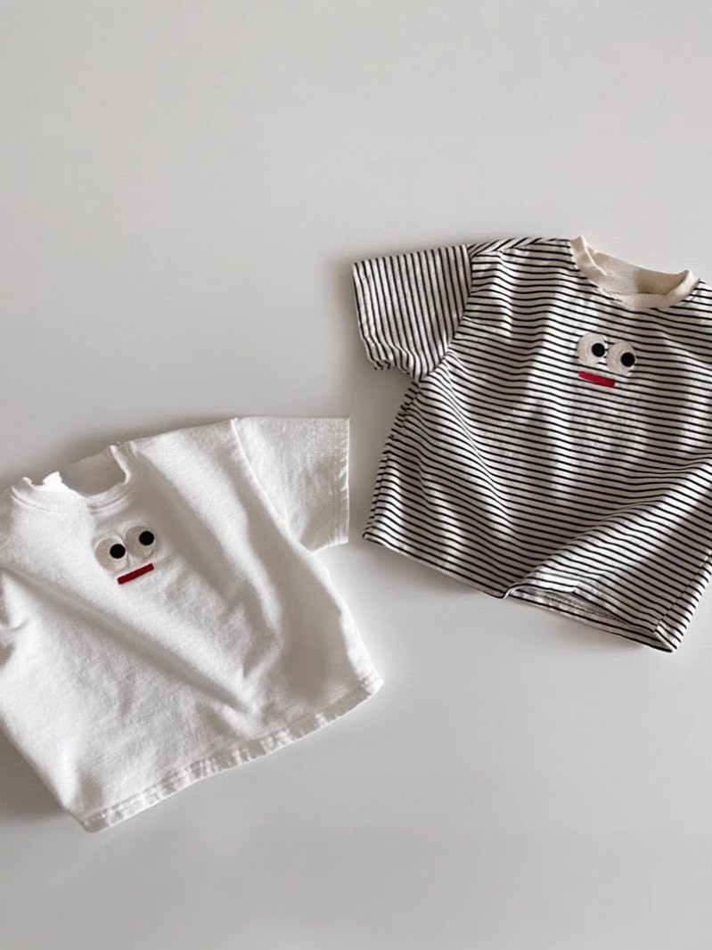 韓版圓領刺繡上衣