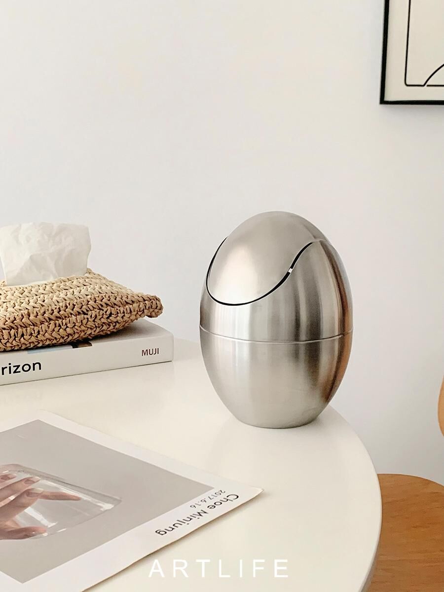 真有型不鏽鋼桌面垃圾桶