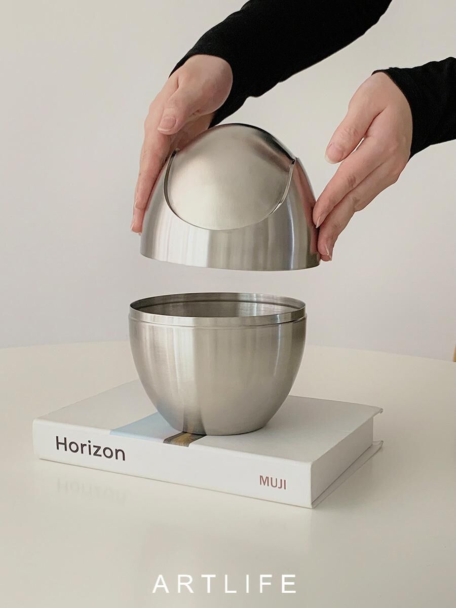 真有型不鏽鋼桌面垃圾桶