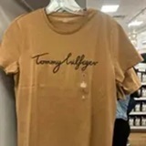 [S] TOMMY HILFIGER TOMMY HILFIGER LADIES TEE EMBROIDERY LOGO, BROWN, 76J5334-210 (STH1141)