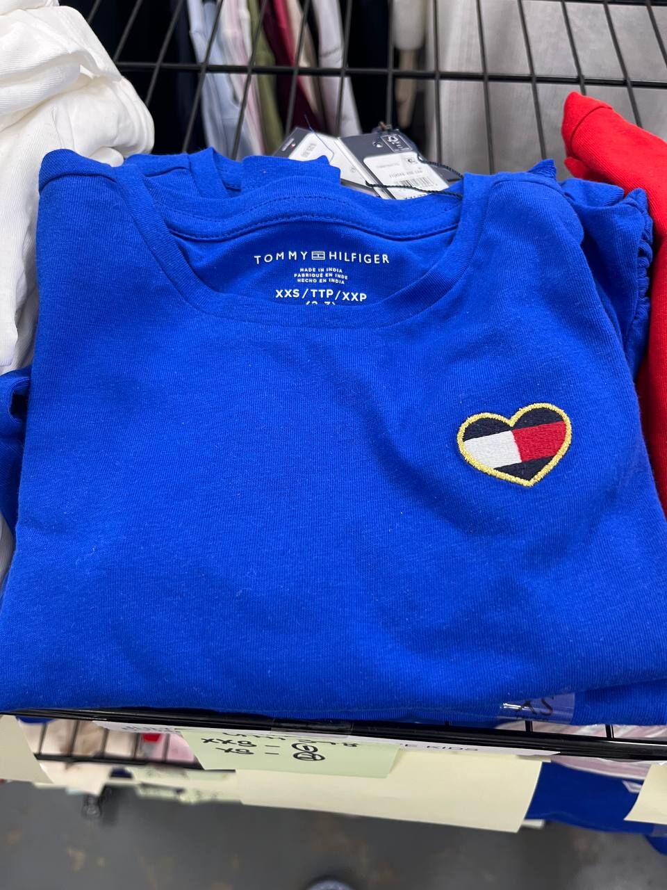 [S] TOMMY HILFIGER BLUE KIDS PUFF SHOULDER T-SHIRT, 71J4596-430 (STH1064)