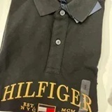 [S] TOMMY HILFIGER TOMMY HILFIGER AARON LOGO POLO SHIRT,BLACK, 78JB241-001 (STH1136)