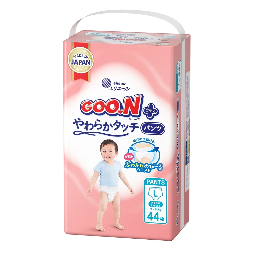 大王 GOO.N- 【日本製 -香港原裝行貨】柔觸肌嬰兒紙尿褲 (大碼44片)