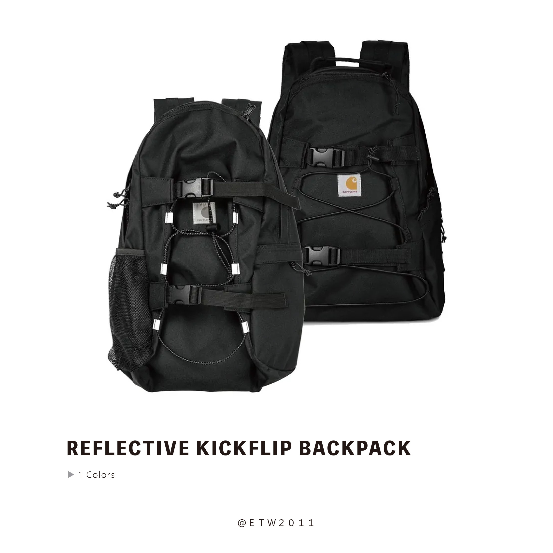 ☆ETW☆【EASY TO WEAR】歐版 CARHARTT WIP Reflective Kickflip Backpack 銀標 後背包