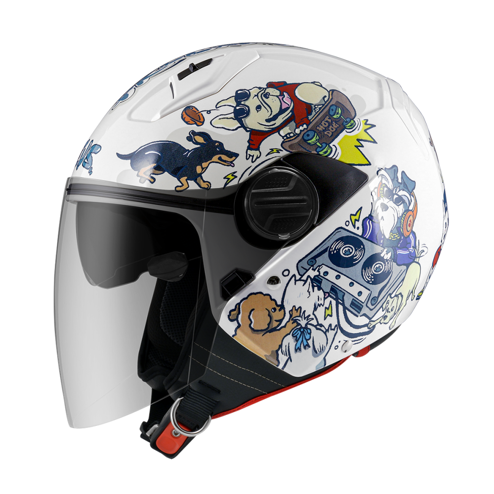 ZEUS 瑞獅 213 AX7 嘻哈狗狗 半罩安全帽