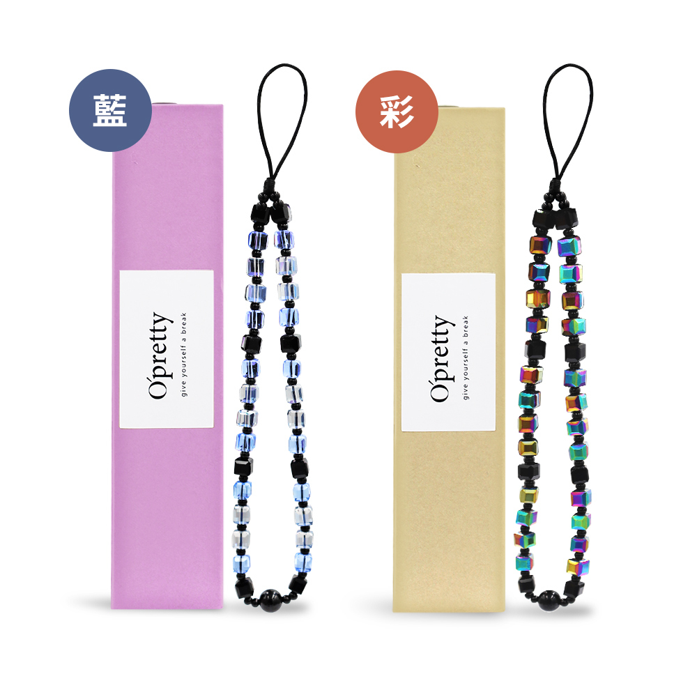 O'Pretty 歐沛媞 設計款水晶手機吊飾-多款可選