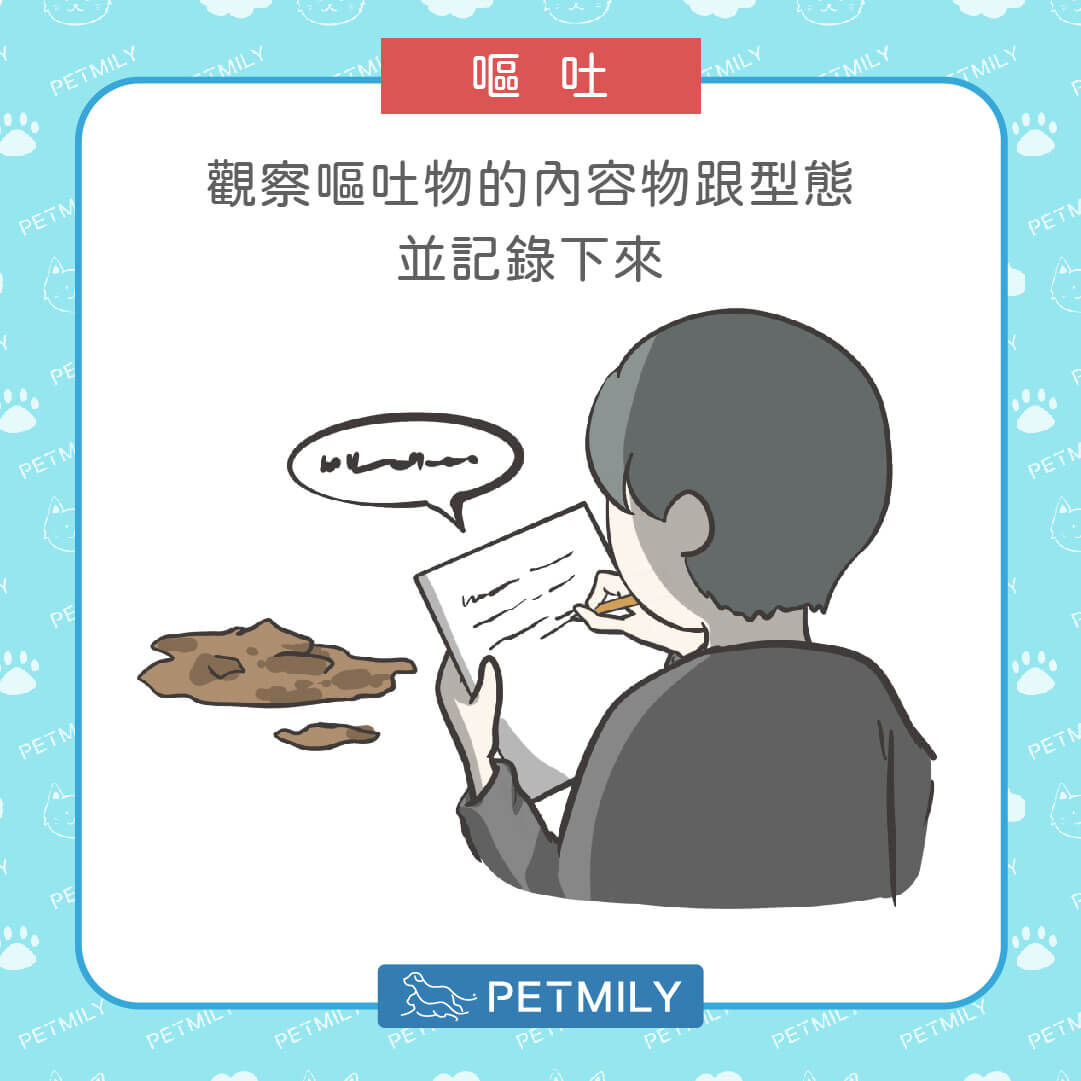 觀察嘔吐物型態與次數