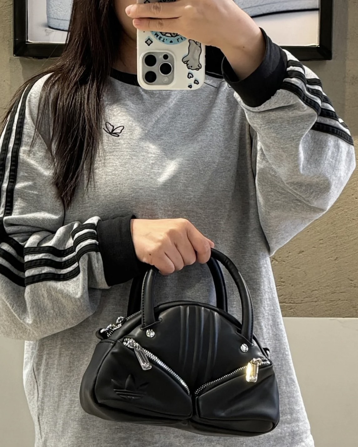 【預購】ADIDAS ORIGINALS 龐克風 兩用貝殼手提包 黑色 2025Q2RP369