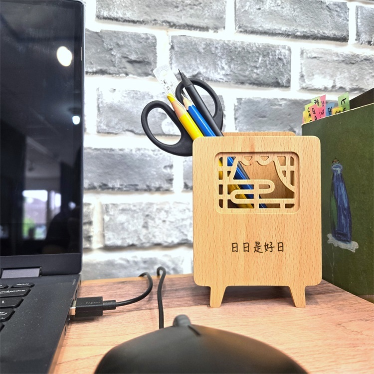 樹木形在銘筆筒 [B26474] 原木筆筒| 客製化筆筒|桌上好風景筆筒-IMCNC筆筒