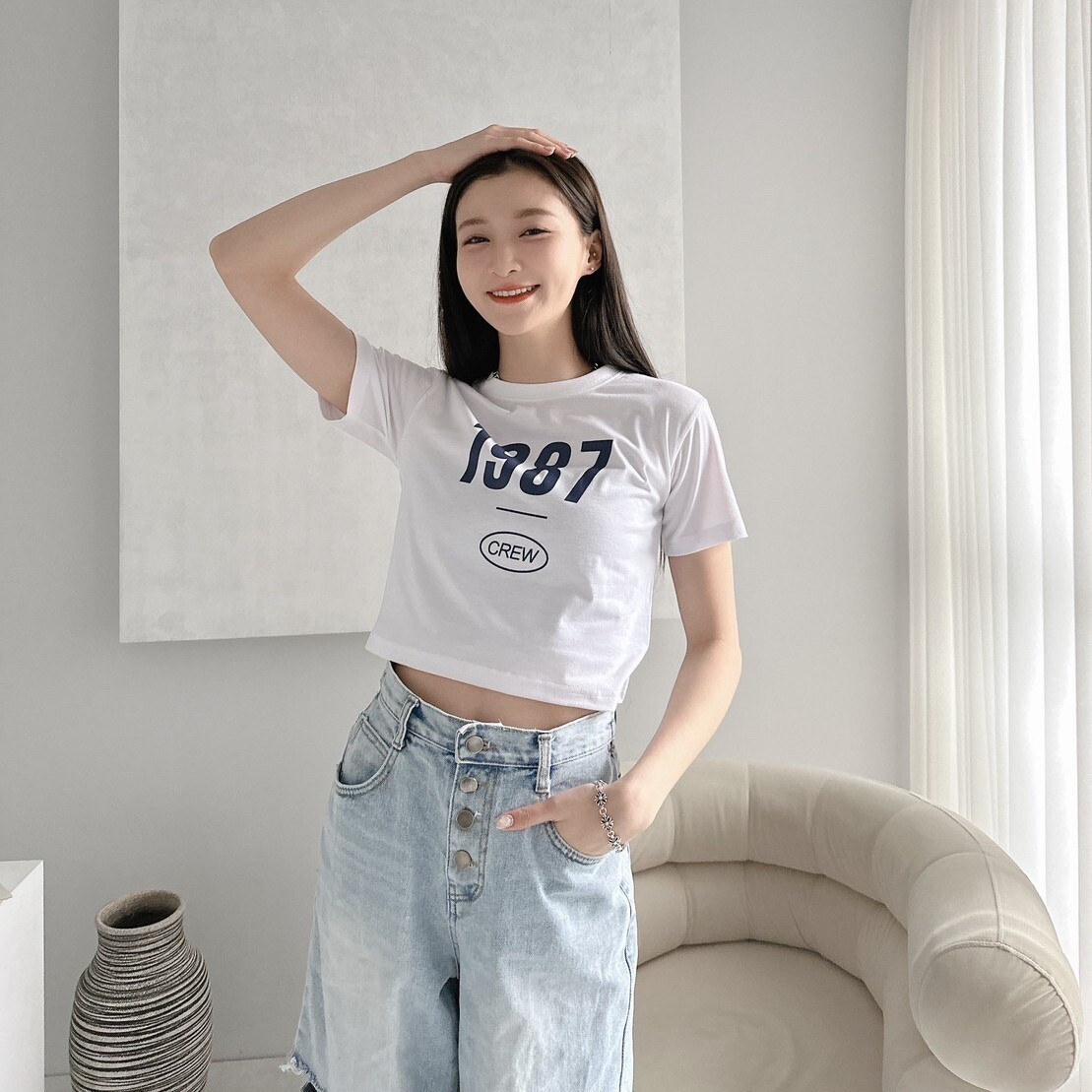 1987字母 短版Tee (3colors)