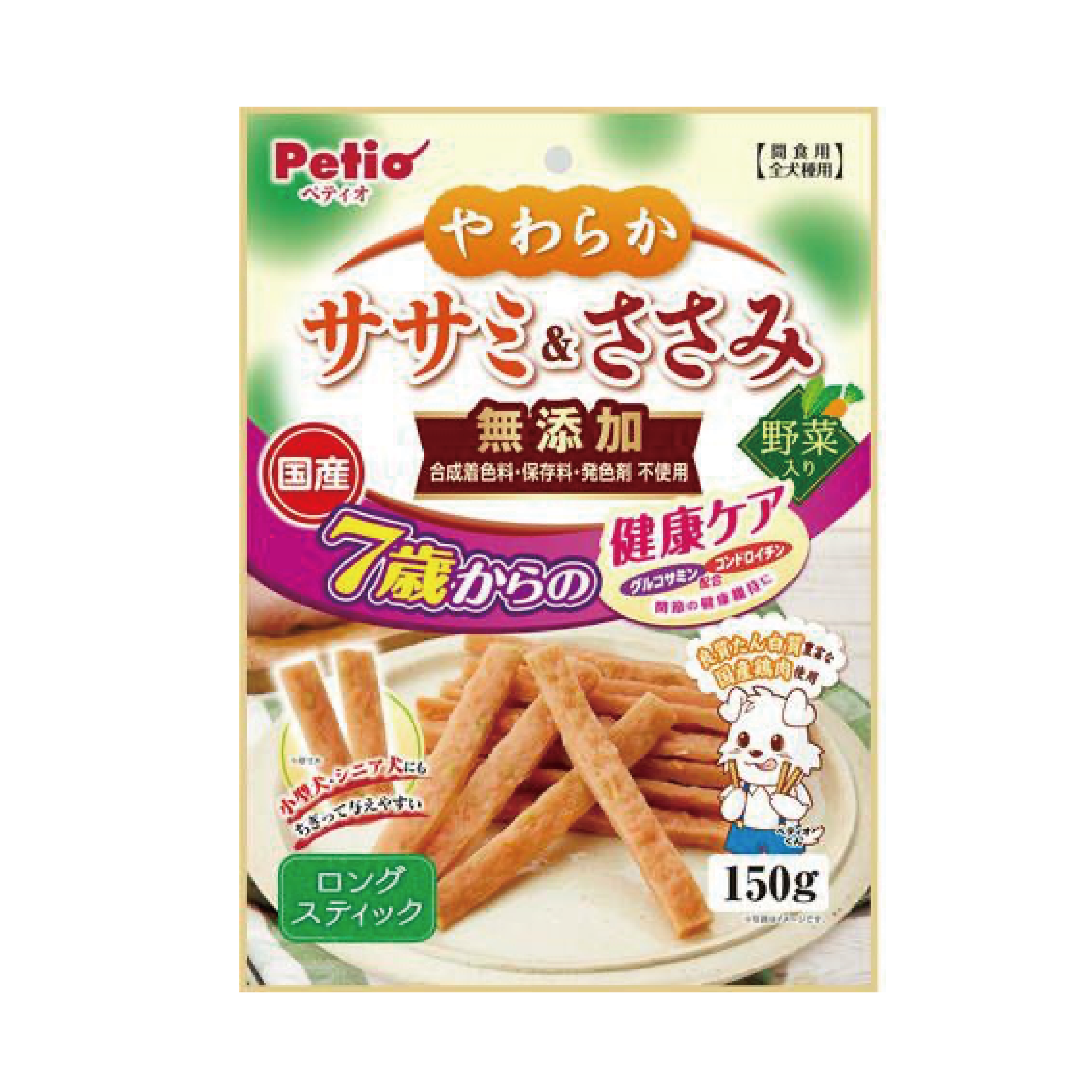 Petio|無添加雞柳野菜軟條 (7歳以上)150g (PTO-0396)