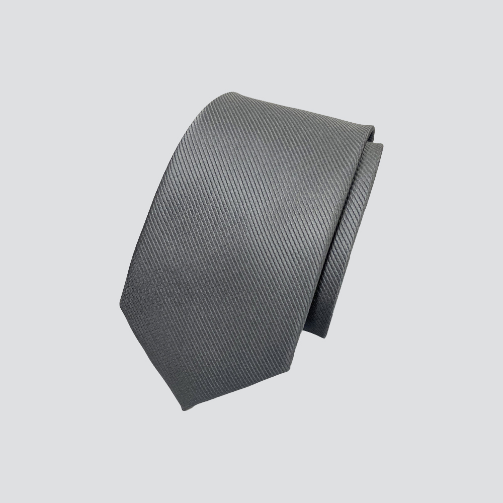 7公分拉鍊自動領帶-灰