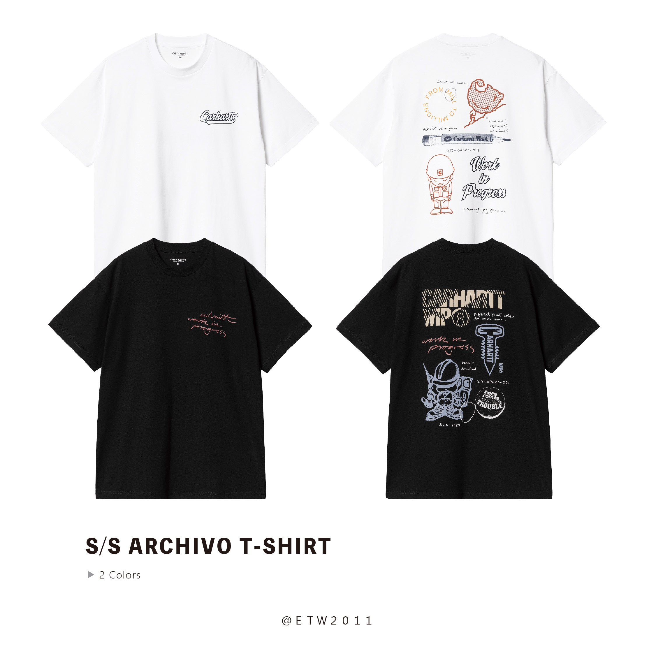 ☆ETW☆【EASY TO WEAR】CARHARTT WIP S/S Archivo T-Shirt 插畫 塗鴉 卡哈 短T