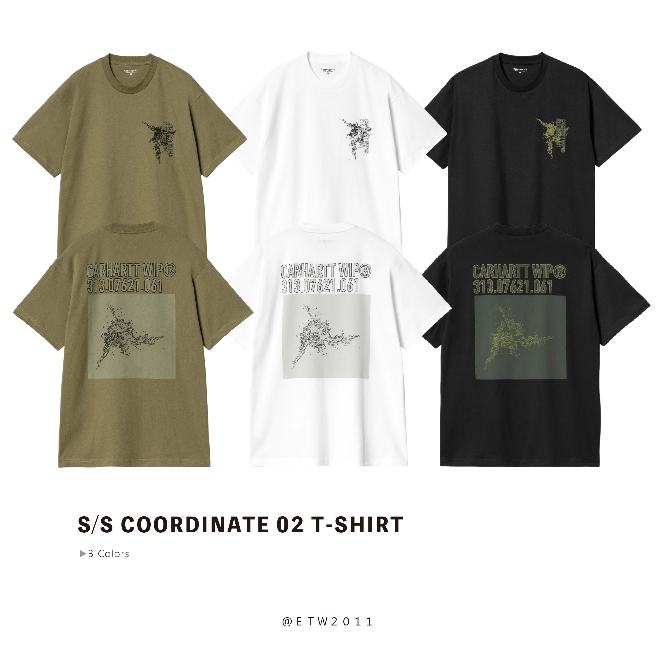 ☆ETW☆【EASY TO WEAR】CARHARTT WIP S/S Coordinate 02 T-Shirt 地理 座標 短袖 短T