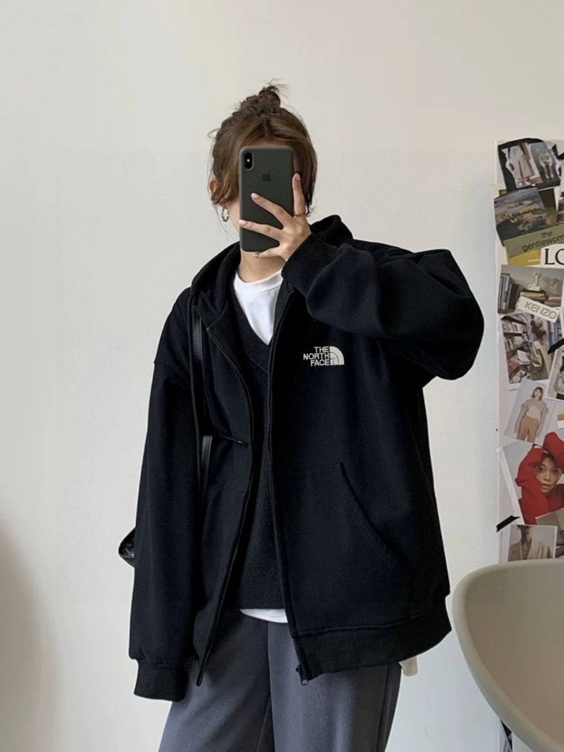 THE NORTH FACE FW24 LOGO 落肩袖連帽外套 NJ4FP50A