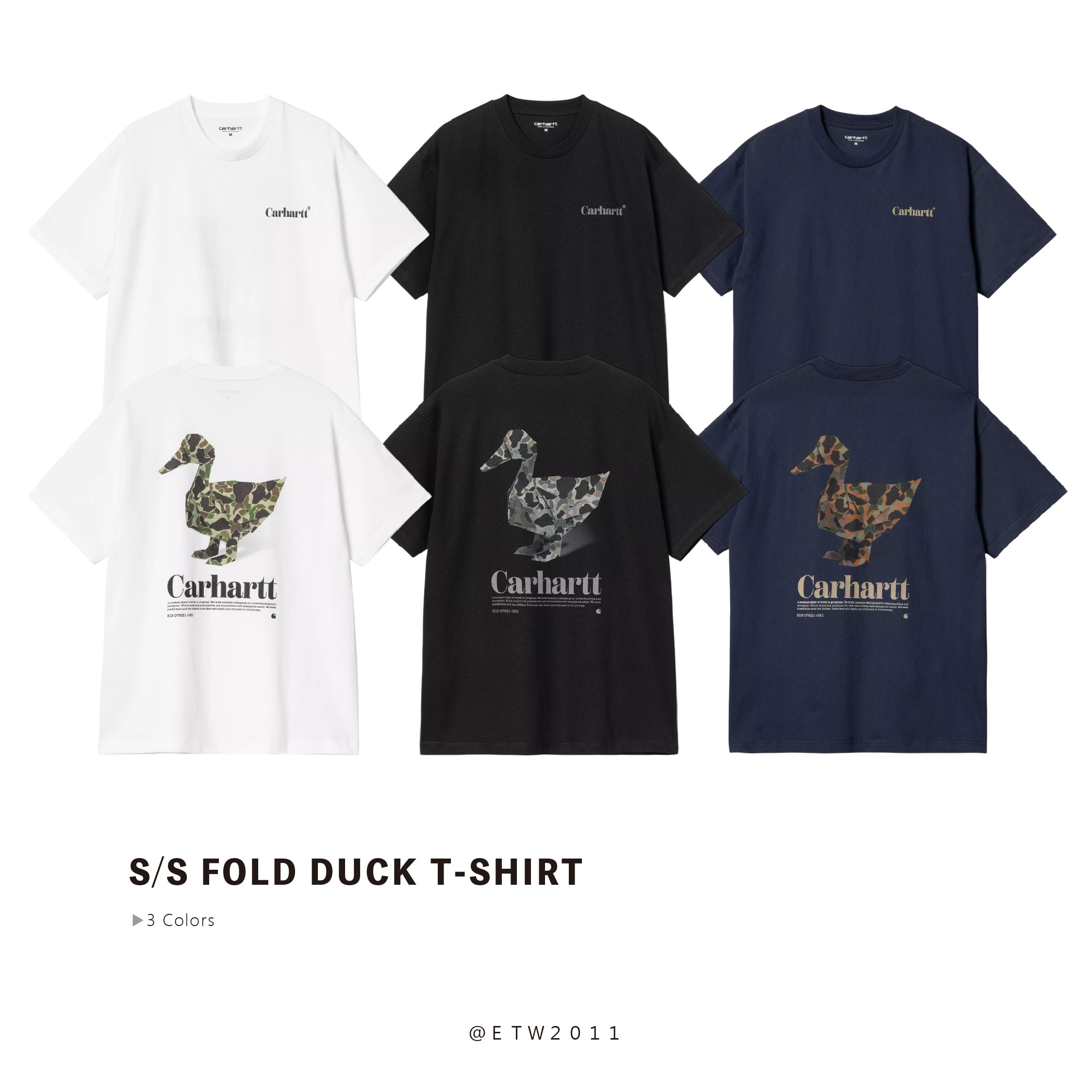 ☆ETW☆【EASY TO WEAR】CARHARTT WIP S/S Fold Duck T-Shirt 卡哈 鴨子 短袖 短T