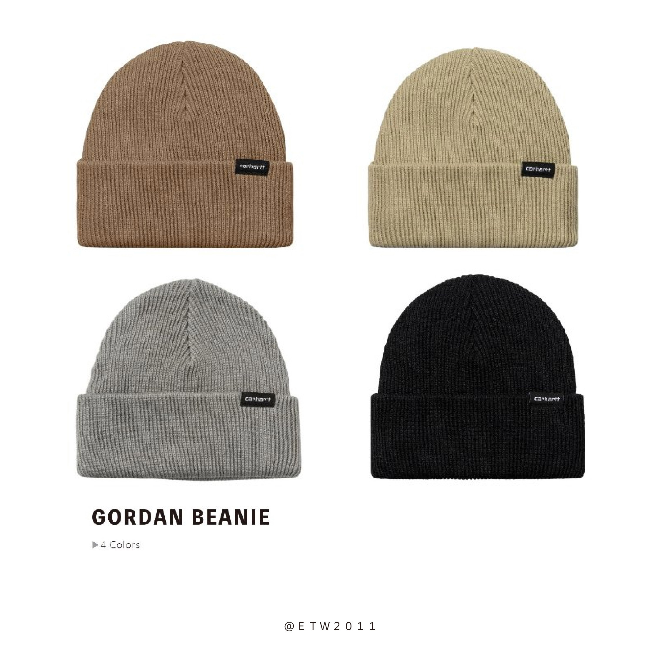 ☆ETW☆【EASY TO WEAR】歐版 CARHARTT WIP GORDAN BEANIE 毛帽 針織帽 卡其 黑色 現貨