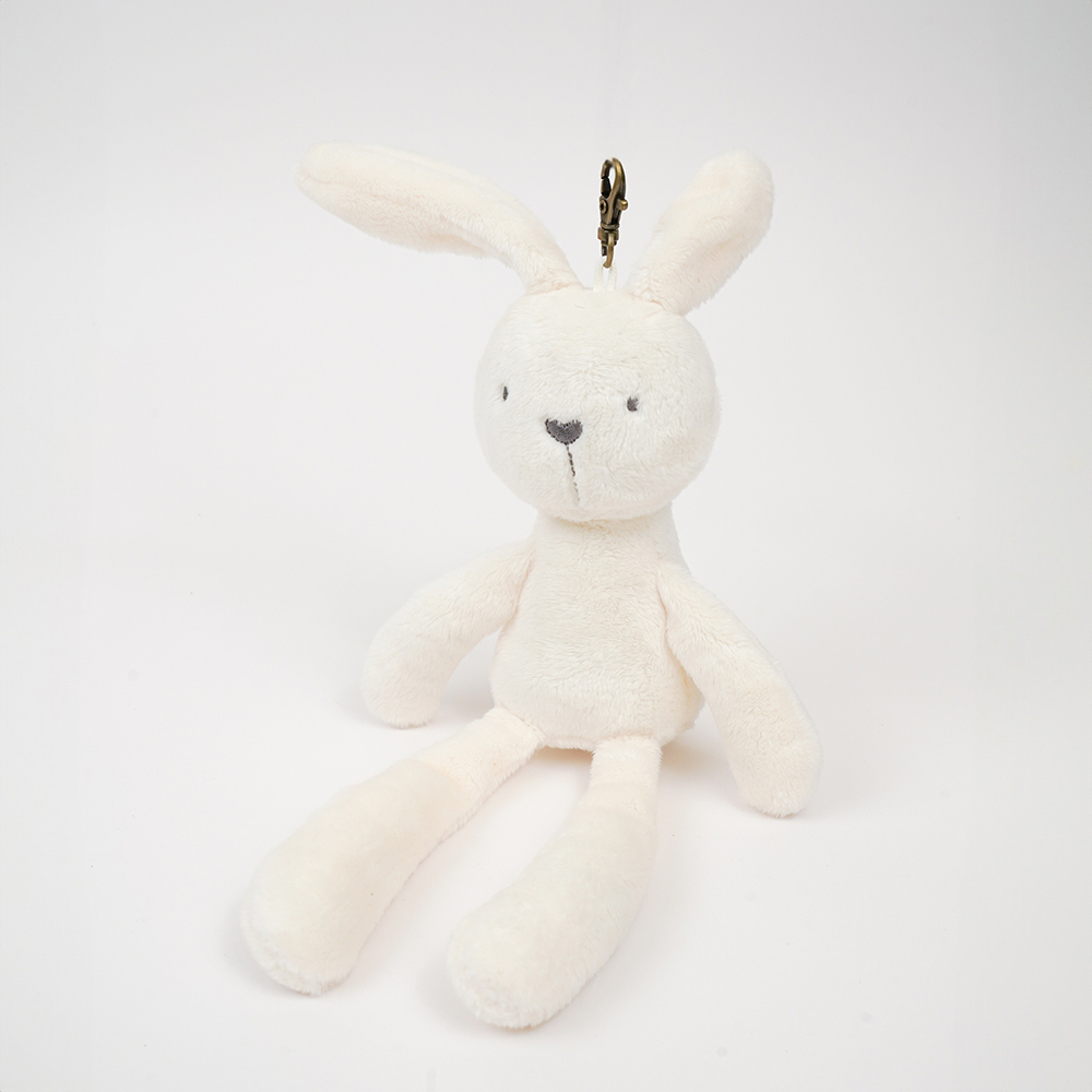 PIPPY 可愛長耳小兔吊飾玩偶 米白
