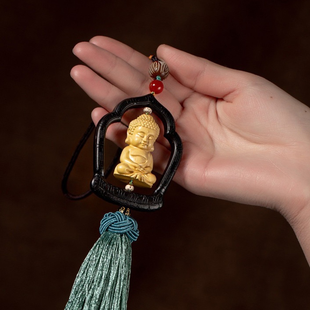 黃楊木車掛 吊飾 掛飾 吊墜 汽車配件 車用掛件 汽車擺件 平安吊飾 汽車吊飾 車內飾品 紅瑪瑙吊飾 行車平安 001