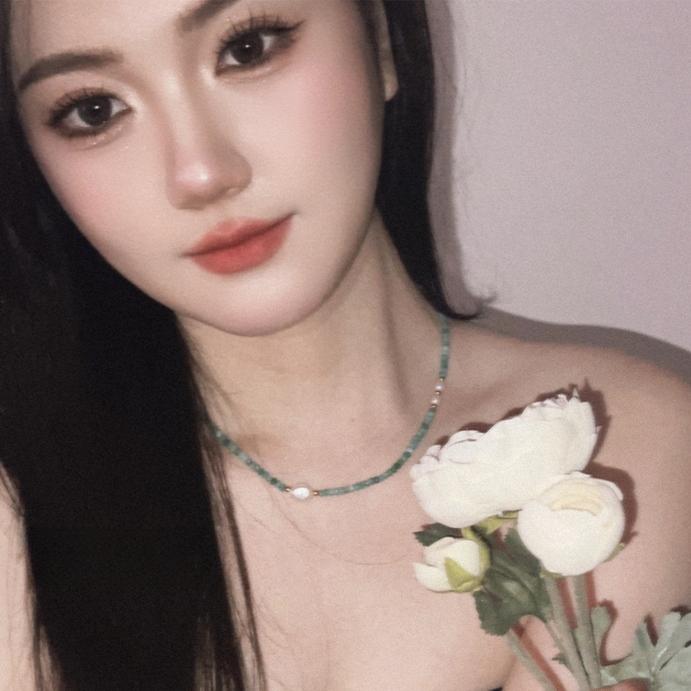 項鍊女 鎖骨鏈 串珠項鍊 天河石項鍊 珍珠項鍊 細項鍊 日系項鍊 韓國項鍊 小眾項鍊 個性項鍊 短項鍊 女生禮物 187