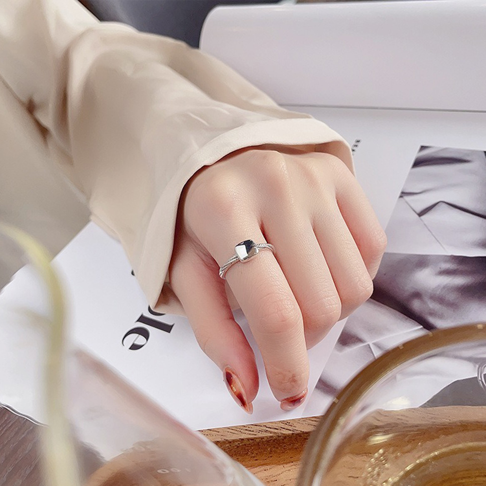 麻花戒指 純銀戒指 方形戒指 個性戒指 幾何戒指 不規則戒指 韓國戒指 日系戒指 閨蜜戒指 開口戒指 女生禮物 071
