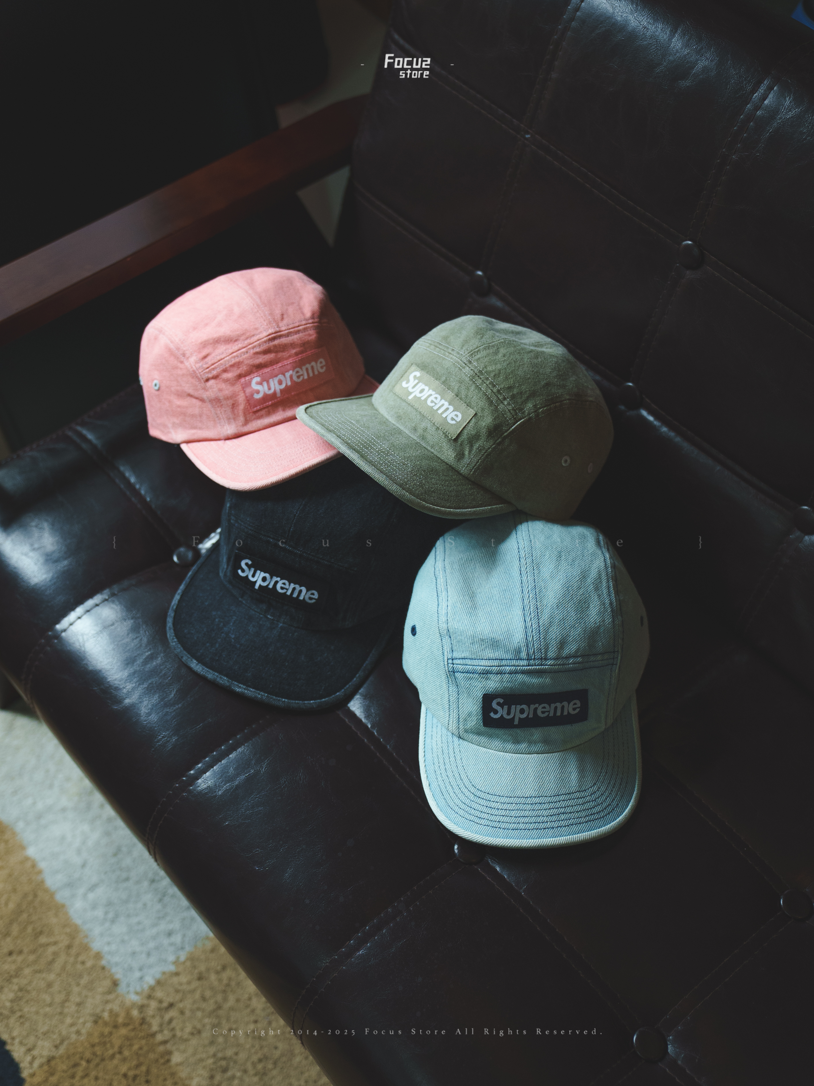 【Focus Store】現貨秒發 Supreme SS25 Week8 Denim Camp Cap 六色 丹寧五分割帽