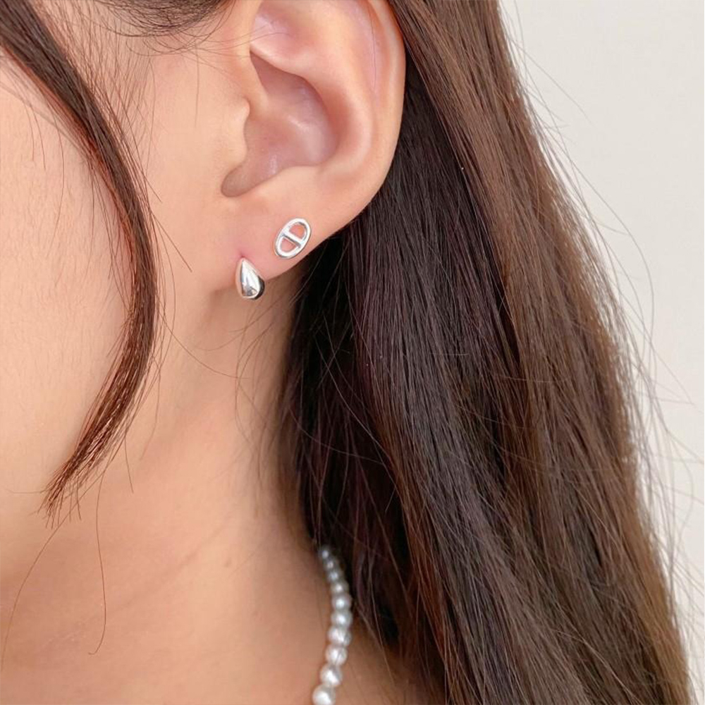 豬鼻子耳環 純銀耳環 韓國耳環 精品耳環 歐美耳環 包色耳環 金耳環 耳釘 簡約耳環 ins耳環 耳飾 女生禮物 034