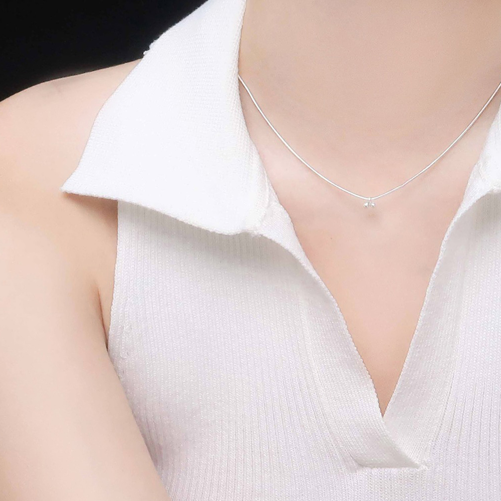 女項鍊 純銀項鍊 櫻桃項鍊 小眾項鍊 ins項鍊 蛇骨鏈 氣質項鍊 可愛項鍊 鎖骨項鍊 閨蜜項鍊 可愛小物 禮物 175