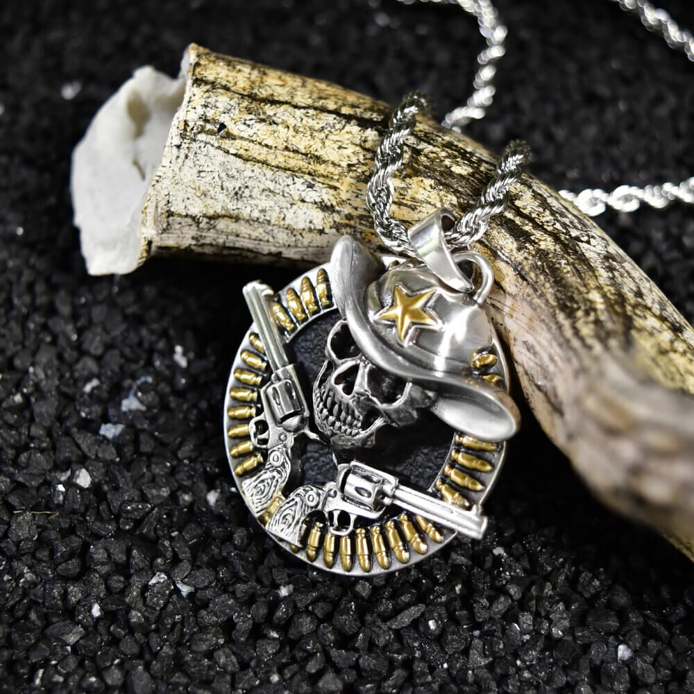 德州神槍手 個性項鍊/個性飾品/項鍊 - 新品
