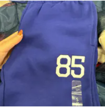 [S] TOMMY HILFIGER BLUE SIDE PRINT 85 LOGO JOGGER PANTS, 7IJ4554-501 (STH1081)