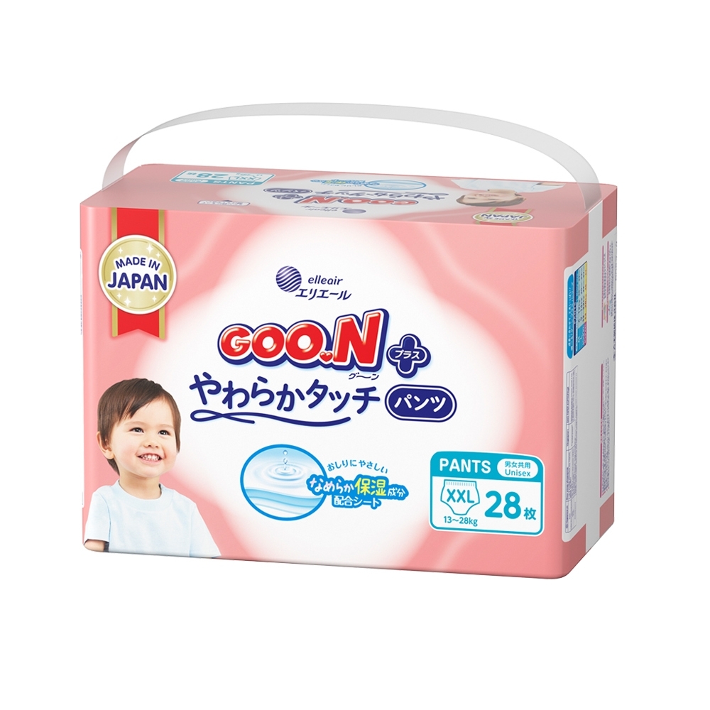 大王 GOO.N- 【日本製 -香港原裝行貨】柔觸肌嬰兒紙尿褲 (加加大碼28片)