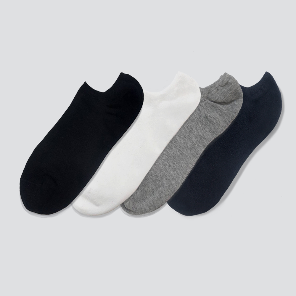 無縫棉質船型襪-四色