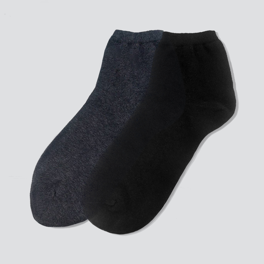 無縫棉質中筒襪-兩色