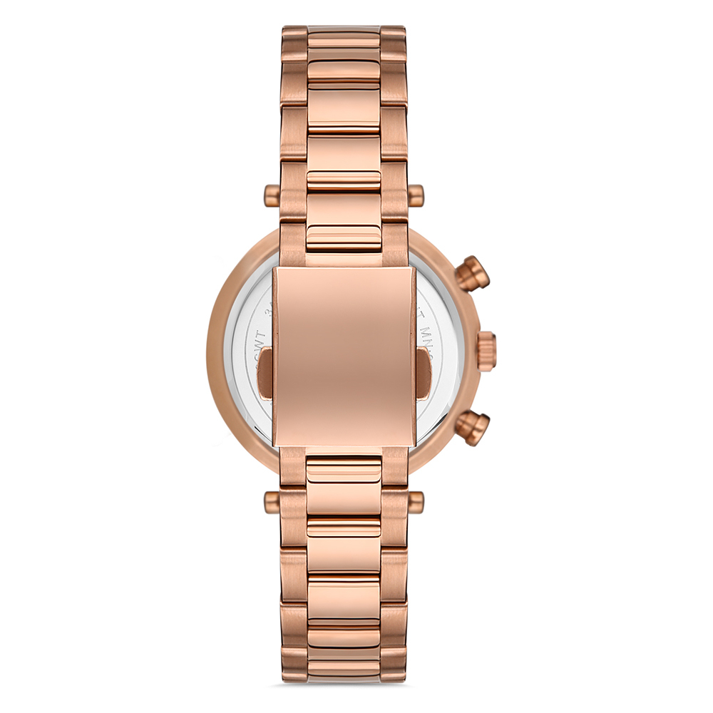 【FERRO 費羅】FM4993AWT 真三眼 日期視窗 珍珠母貝錶盤 鋼索錶圈 夜光 不鏽鋼 女錶