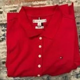 [S] TOMMY HILFIGER TOMMY HILFIGER SLIM FIT STRETCH POLO DRESS,RED, 76J4866-600 (STH1121)