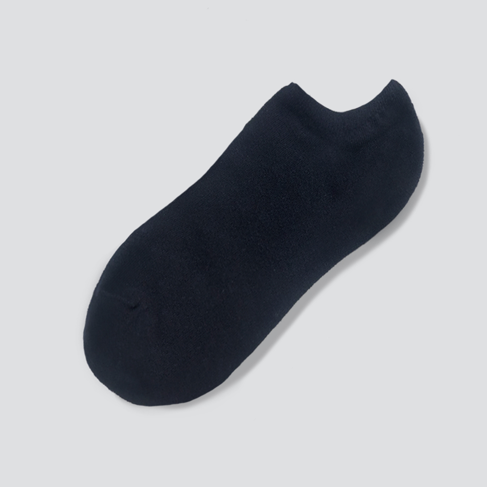 無縫棉質船型襪-丈青