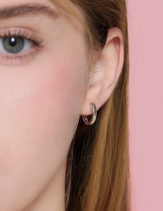 【925純銀】幾何日常。銀針耳環(銀)