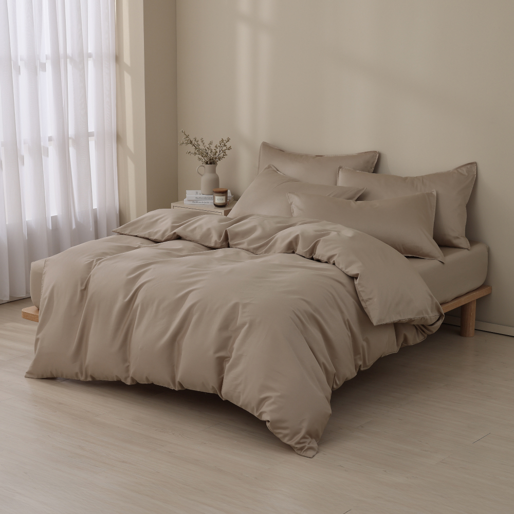 300織精梳純棉｜100%純棉｜雀木咖｜單品&床包被套組